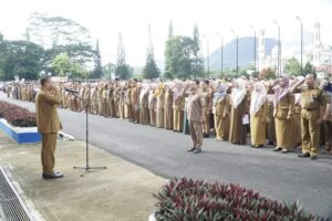 Pimpin Apel Bersama Pasca Pelantikan, Bupati Kepahiang Minta ASN Tingkatkan Disiplin Kerja