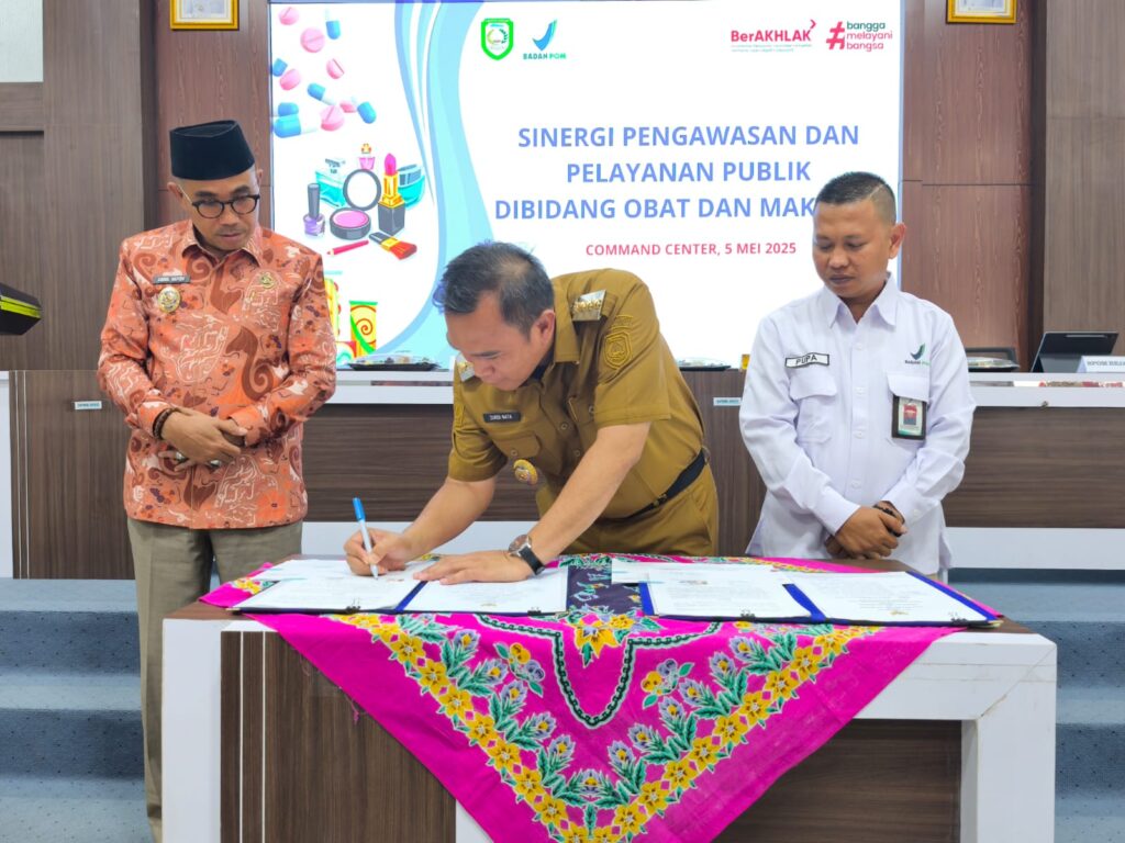 Pemkab Kepahiang Tandatangani PKS Pengawasan Obat dan Makanan Bersama BPOM