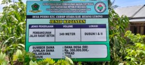 Pemdes Perbo, DD TA 2025 Tahap I, Berhasil 100% Bangun Jalan Rabat Beton