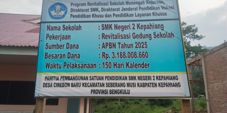 Home 59 2025, SMKN 2 Kepahiang Bangun 7 Lokal Baru