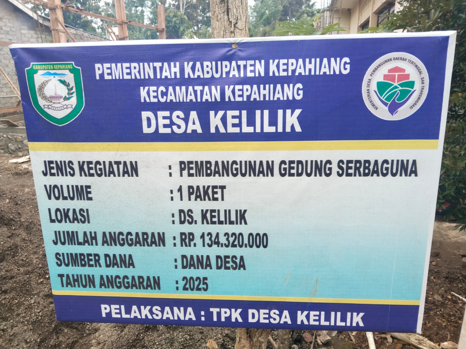 Pemdes Kelilik, DD 2025 Bangun Gedung Serba Guna 3 IMG 20251111 WA0017