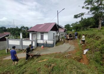 Tidak Tersentuh Pembangunan, Warga Desa Taba Jambu Lakukan Pembangunan Jalan Dengan Cara Swadaya 