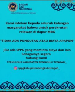 Ada Dugaan Gratifikasi Dalam Perekrutan Relawan Dapur MBG Di Benteng