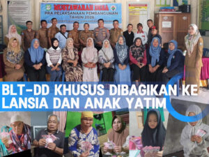 Lansia Dan Anak Yatim Terima BLT-DD Desa Meranti Jaya Rp900.000 Tahap Pertama