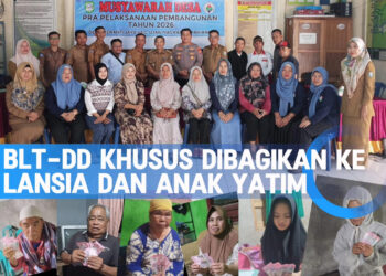 Lansia Dan Anak Yatim Terima BLT-DD Desa Meranti Jaya Rp900.000 Tahap Pertama