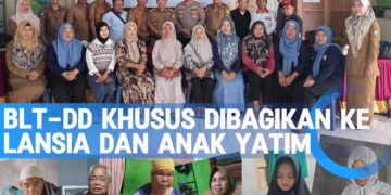 Lansia Dan Anak Yatim Terima BLT-DD Desa Meranti Jaya Rp900.000 Tahap Pertama